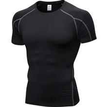 Quick Dry Running Shirt Men Rashgard Fitness Sport Gym T-shirt Bodybuilding Gym Clothing Workout Short Sleeve Tshirt For Men