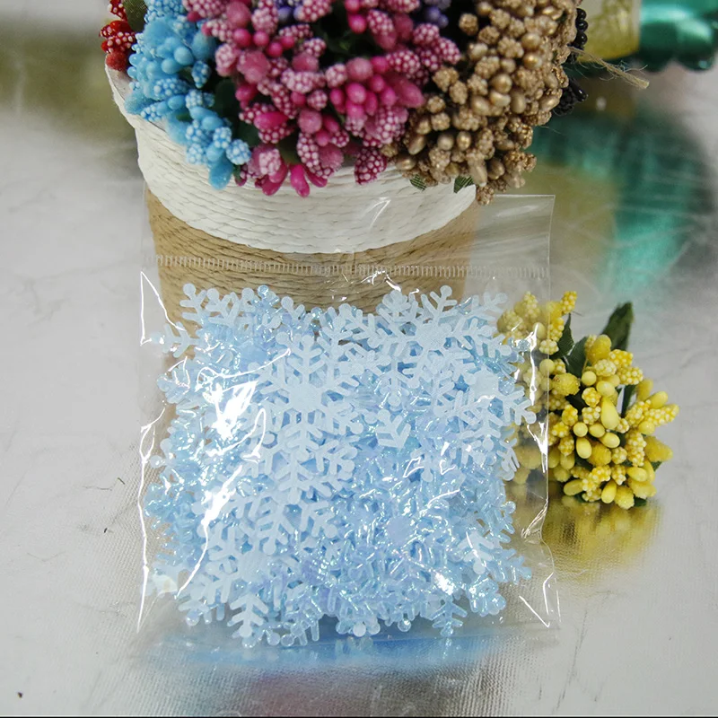 100pcs/bag Snowflake Christmas Decorations for Home Winter Wedding Party Decoration Navidad Happy New Year Supplies | Дом и сад