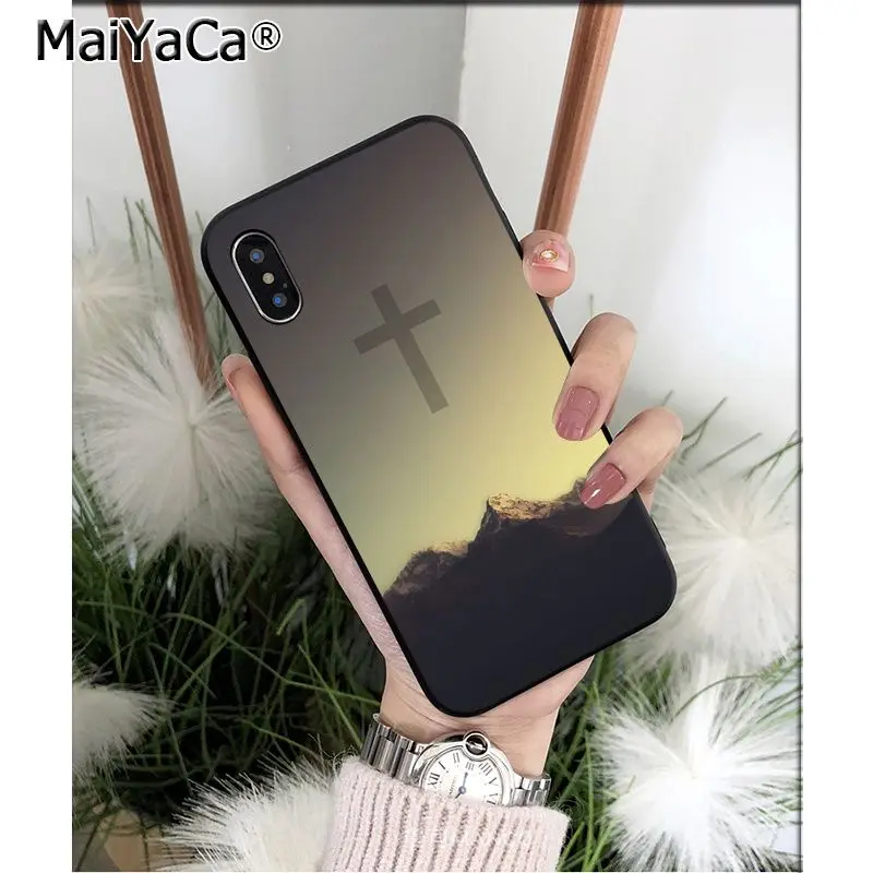 Мягкий чехол для телефона MaiYaCa Jesus Christ Cross God Bless You из ТПУ iPhone X XS MAX 6 6S 7 7plus 8 8Plus 5 5S XR 11