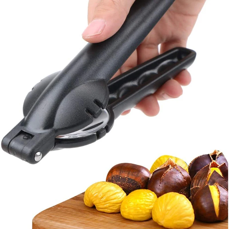 

2 In 1 Walnut Clip Nut Opener Cutter Stainless Steel Chestnut Clip Pliers Metal Nutcracker Chestnut Clamp Sheller Kitchen Gadget