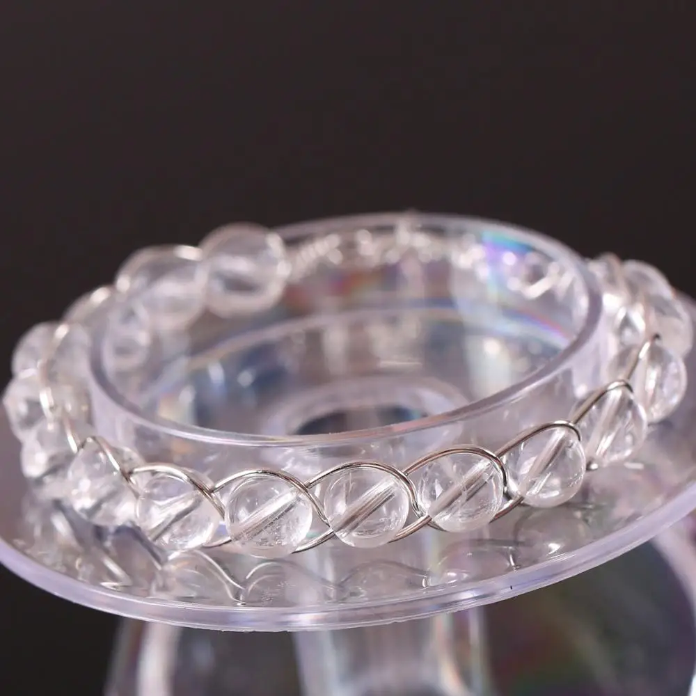 

Energy Bracelet Natural Stone Round Beads White Crystal Bracelet & Bangle for Women Jewelry Gift 1Pcs H083