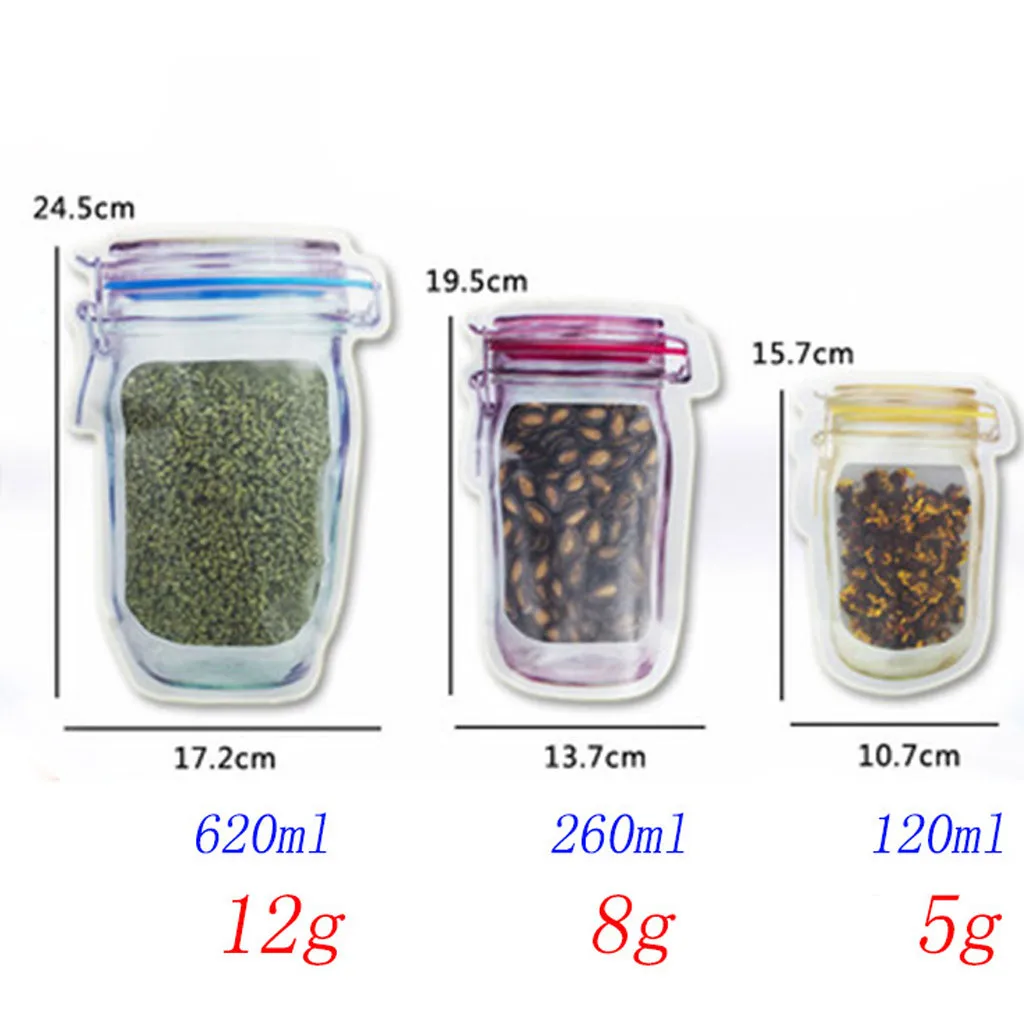 

10Pc Preservation Fridge Freezing Food Storage Reusable Jar Bags Fresh Produce Conservation Reusable Sandwich Snack Bag