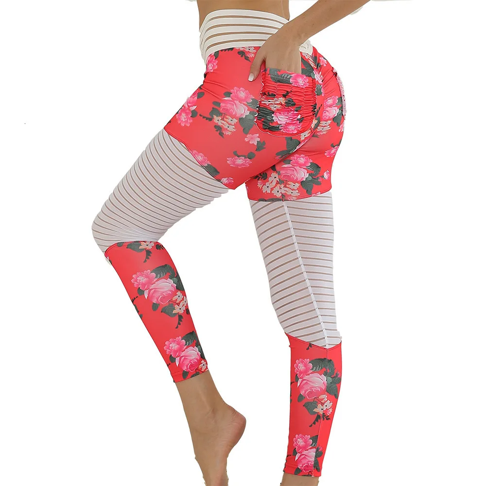 Маленькие дрожащие лосины для фитнеса с принтом пэчворк Бодибилдинг Брюки