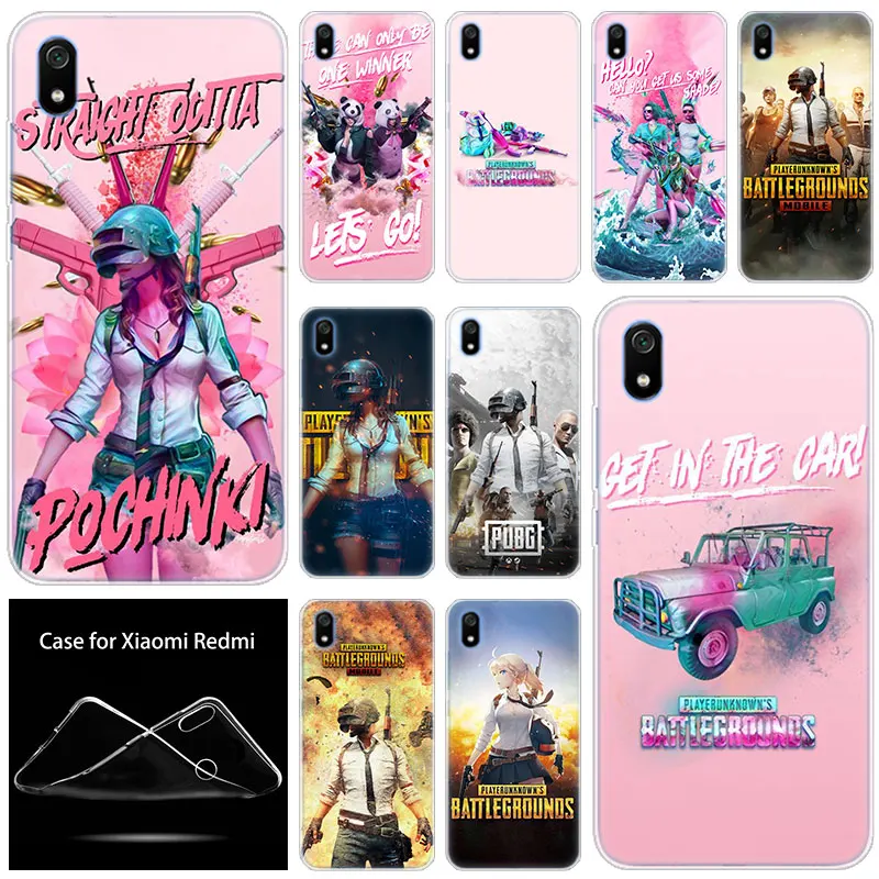 Роскошный популярный Мягкий силиконовый чехол PUBG для мобильного телефона Xiaomi Redmi