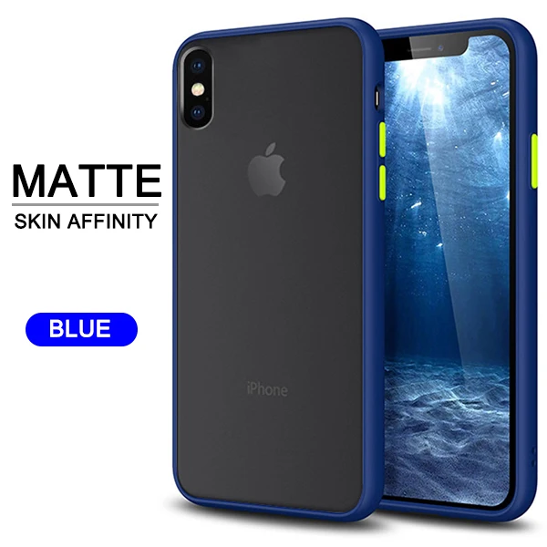 Blue Прозрачный противоударный Гибридный Силиконовый чехол для телефона iPhone 11 Pro X XS XR Max 6 6s 7 8 Plus Фирменная прозрачная мягкая задняя крышка - Цвет: Blue
