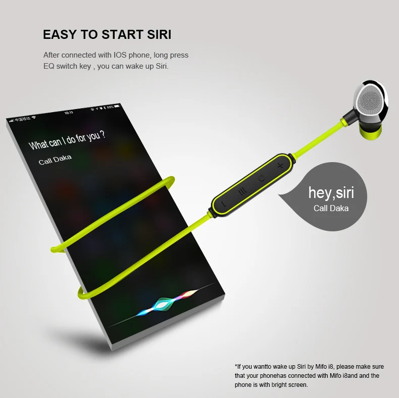 Mifo i8 Bluetooth спортивные наушники беспроводные стерео музыкальные наушники с магнитной подзарядкой bluetooth наушники