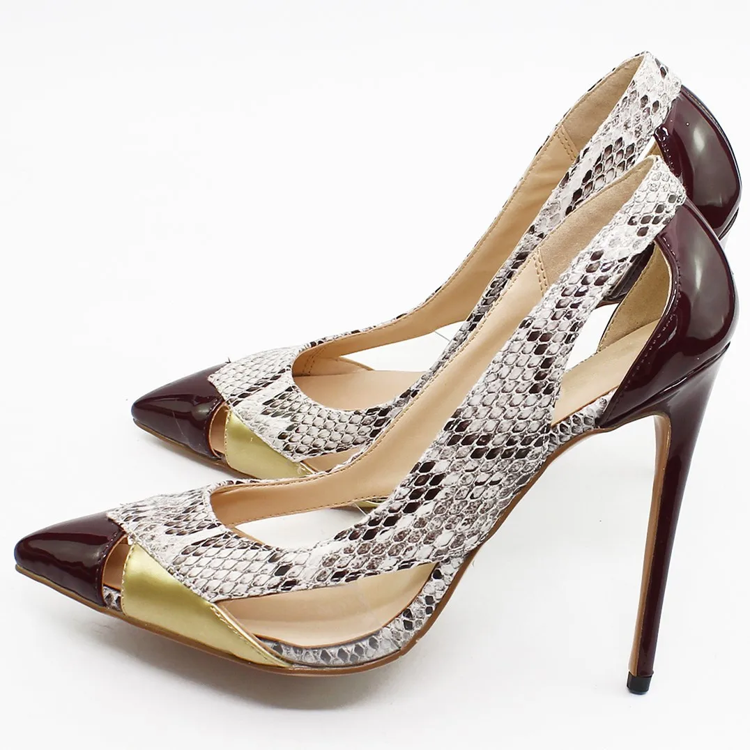 Туфли лодочки женские из натуральной кожи заостренный носок высокий каблук