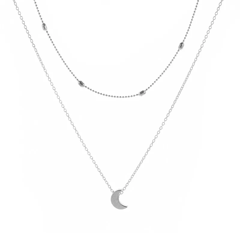 Ожерелье-чокер женское многослойное модное Ювелирное Украшение со звездой Луной