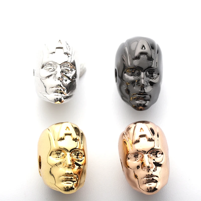 4 цвета античные латунные бусины с шармами для головы Джарвиса аксессуары