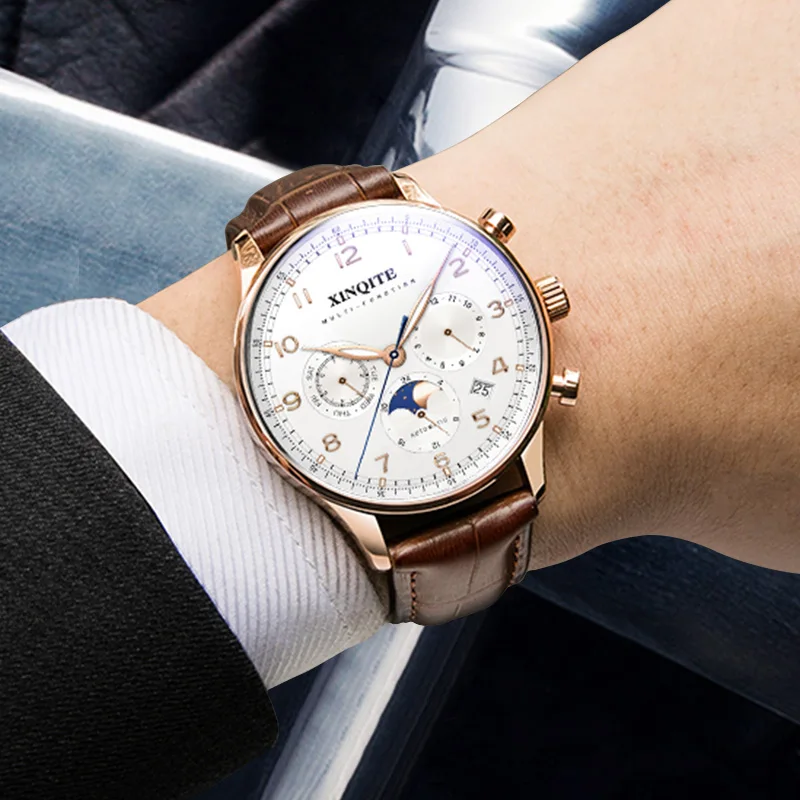 Новинка 2019 мужские часы XINQITE роскошные высококачественные автоматические