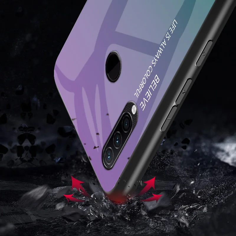 Чехол для телефона lenovo Z6 Lite роскошный градиентный закаленное стекло мягкий