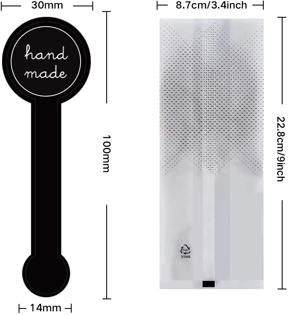 100 шт./упаковка прозрачные пластиковые пакеты для печенья торта шоколада конфет