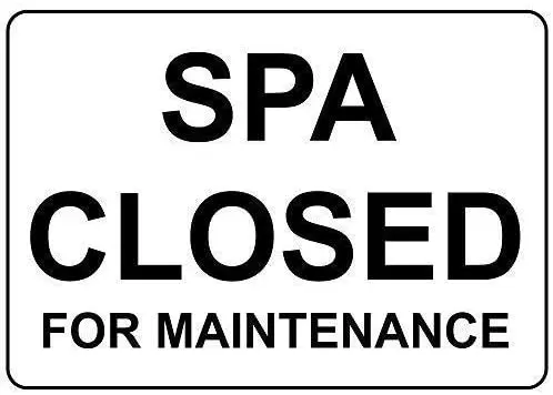 

Crysss Warning Sign Spa Closed for Maintenance Road Sign Business Sign 8X12 Inches Aluminum Metal Sign