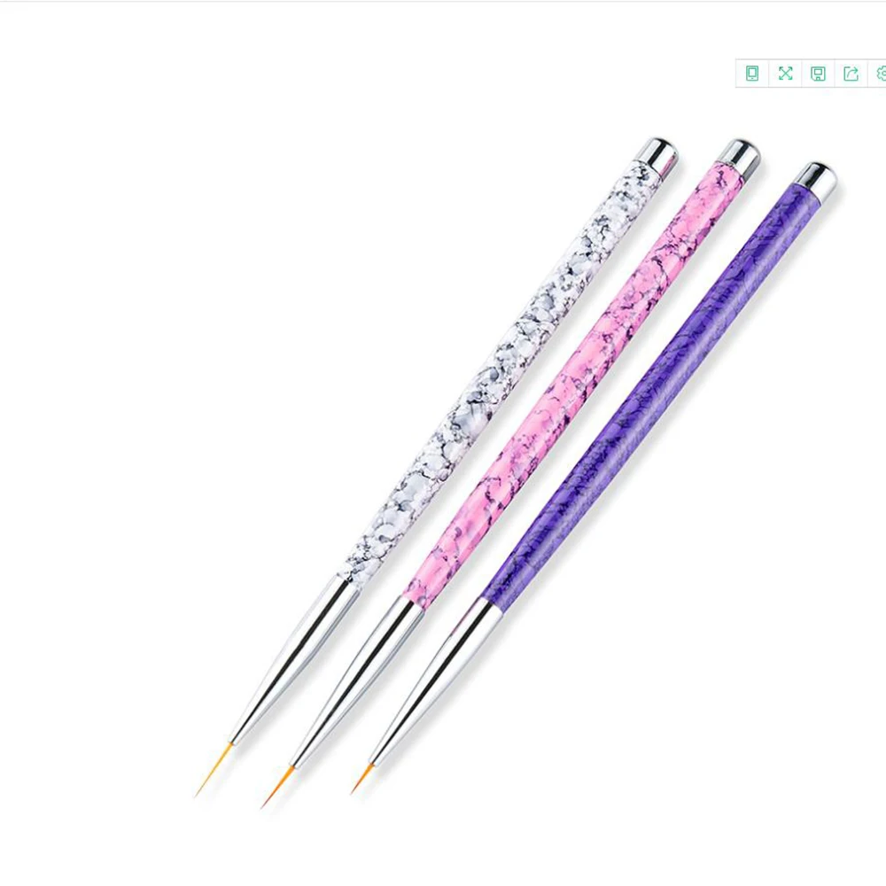 3 шт. мягкая ручка для подводки ногтей акриловая рисования профессиональная