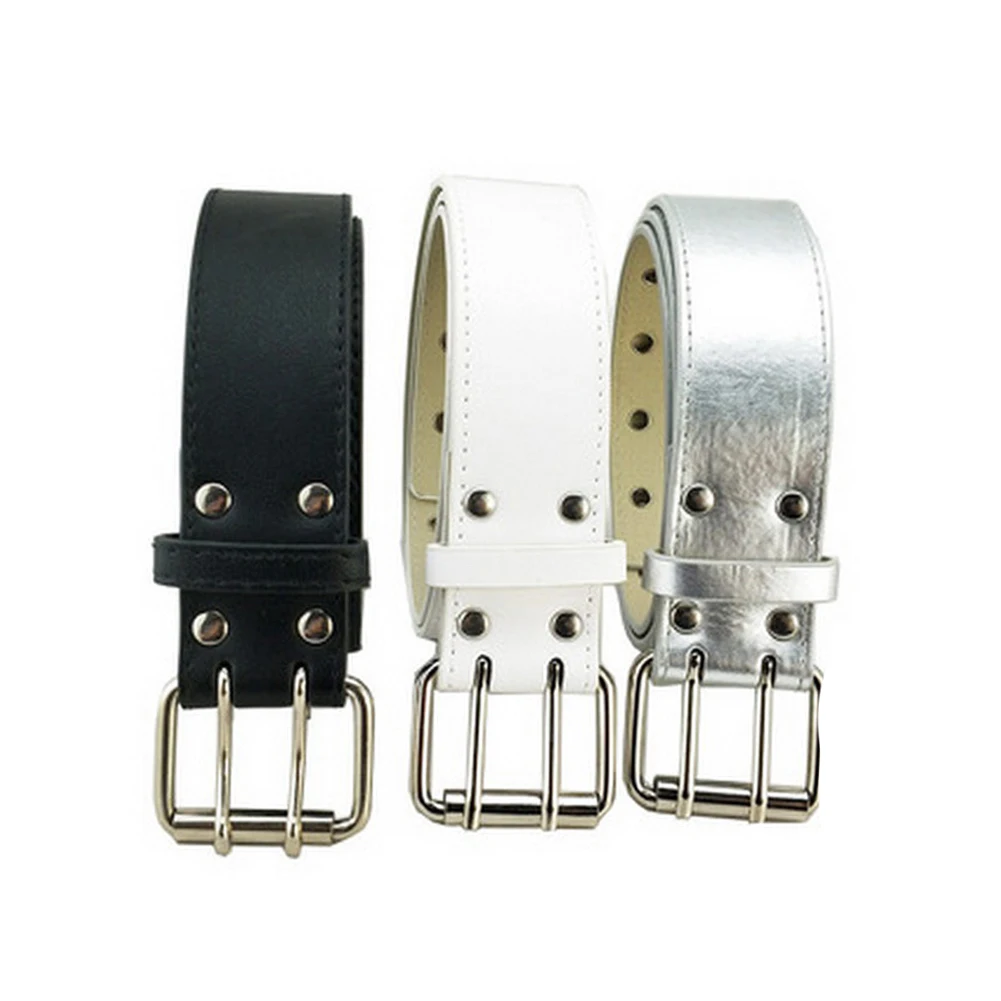 Для мужчин и женщин регулируемый пояс в стиле панк Adjsutable Повседневный двойной