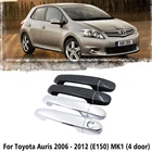 Для Toyota Auris Blade E150 2006  2012 углеродное волокно хромированная дверная ручка чехол автомобильные аксессуары наклейки отделка Набор 2007 2008 2009