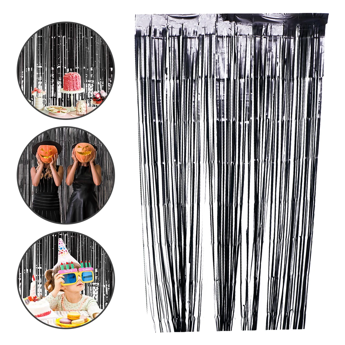 1 шт. блестящая металлическая бахрома из фольги с кисточками занавески для