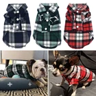 Летняя одежда для маленьких собак, футболка из рубашка для собак хлопка, жилет для щенков, рубашка в клетку для чихуахуа, Йоркшира, товары для домашних животных