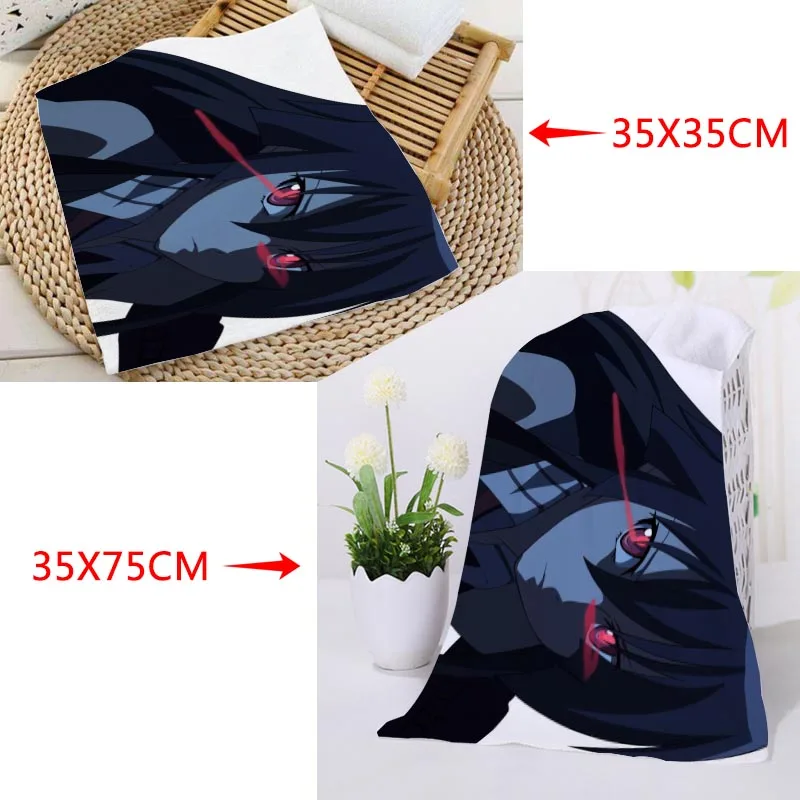 35x35 см 35x75 полотенца на заказ Akame ga Kill! Квадратные с принтом впитывающие из