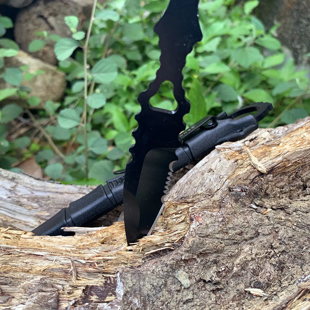 Маленький прямой нож 440C для выживания на природе стальное лезвие с ножнами в