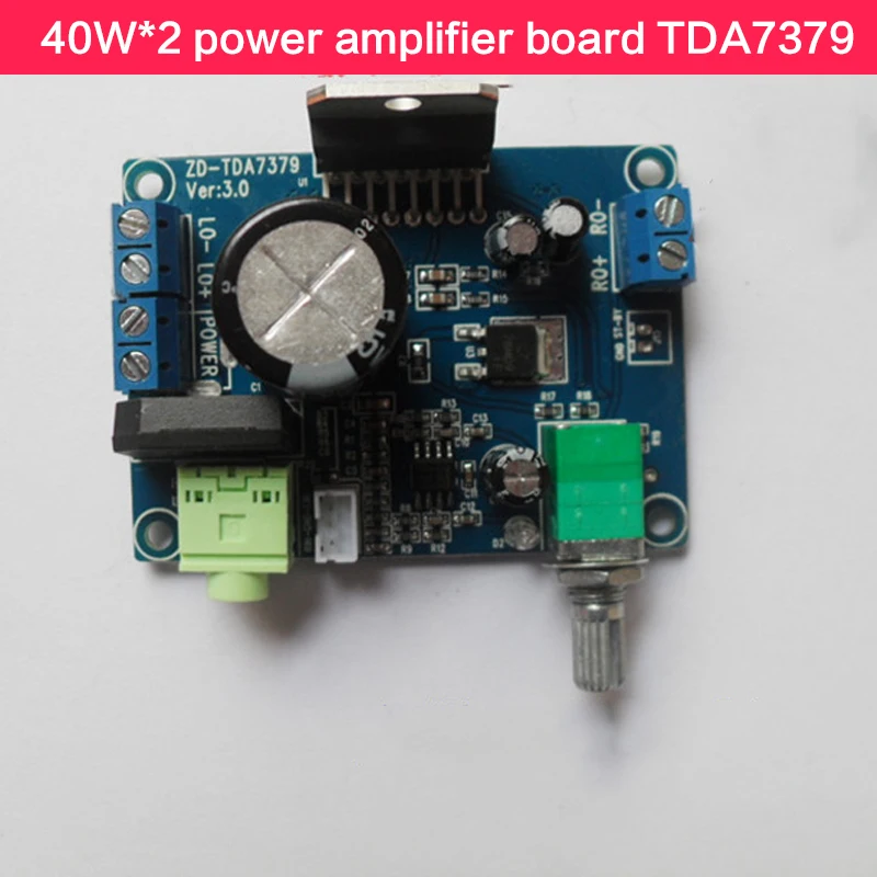 

40W*2 Digital Power Amplifier Board DC9-19V TDA7379 DIY Fever Amplifier with N5532 Operational Amplifier Large Capacitor 4-8Ohm