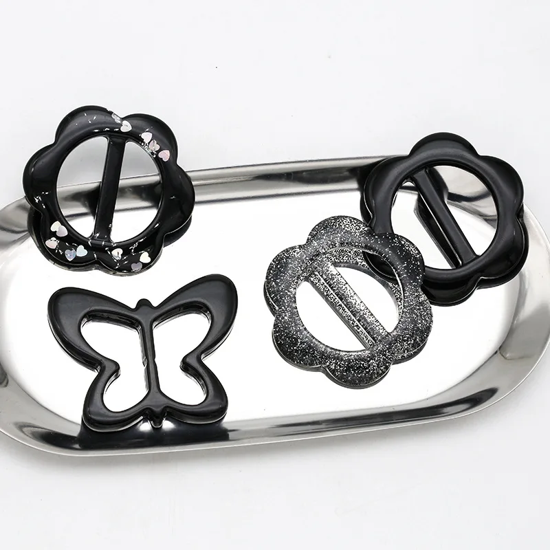 Женский шелковый шарф Пряжка из смолы в форме сердца футболки пальто пряжка для