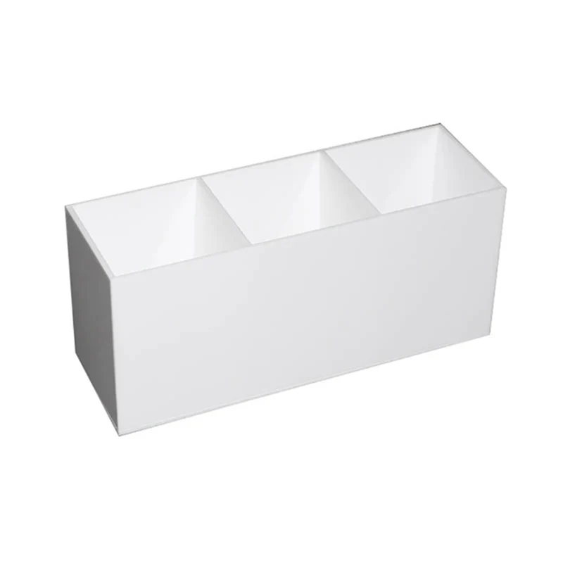 3 Slot Cosmetics Brush Storage Case Acrylic Solid Color Makeup Tools Holder Organizer Box Durable Tool | Красота и здоровье