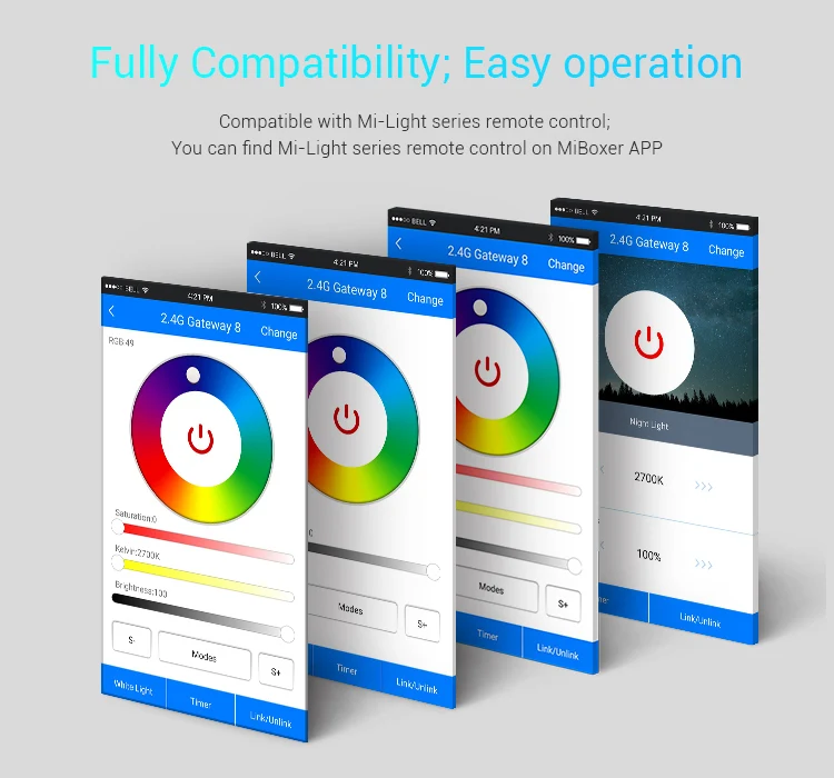 Улучшенный светодиодный Wi Fi контроллер Mi light TUYA 2 4G беспроводной rgb для