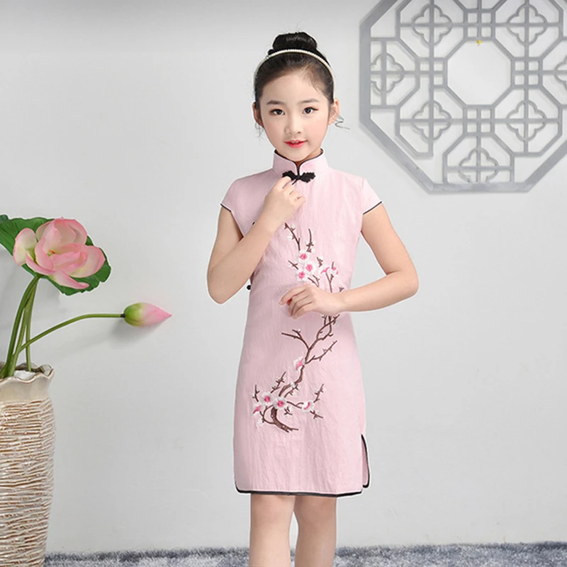 Чонсам для девочек новинка 2020 юбка принцессы в китайском Ретро западном стиле