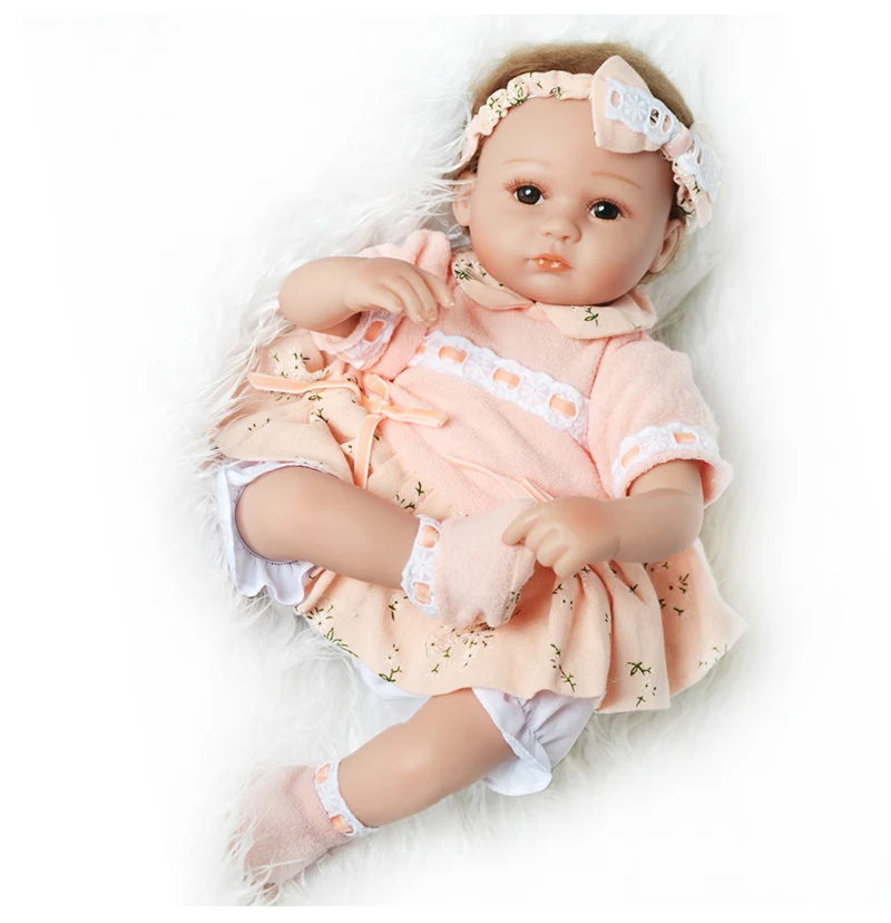 45 см полное Силиконовое боди Reborn Baby Doll игрушка очаровательные реалистичные малыша reborn corpo de silicone inteiro realista