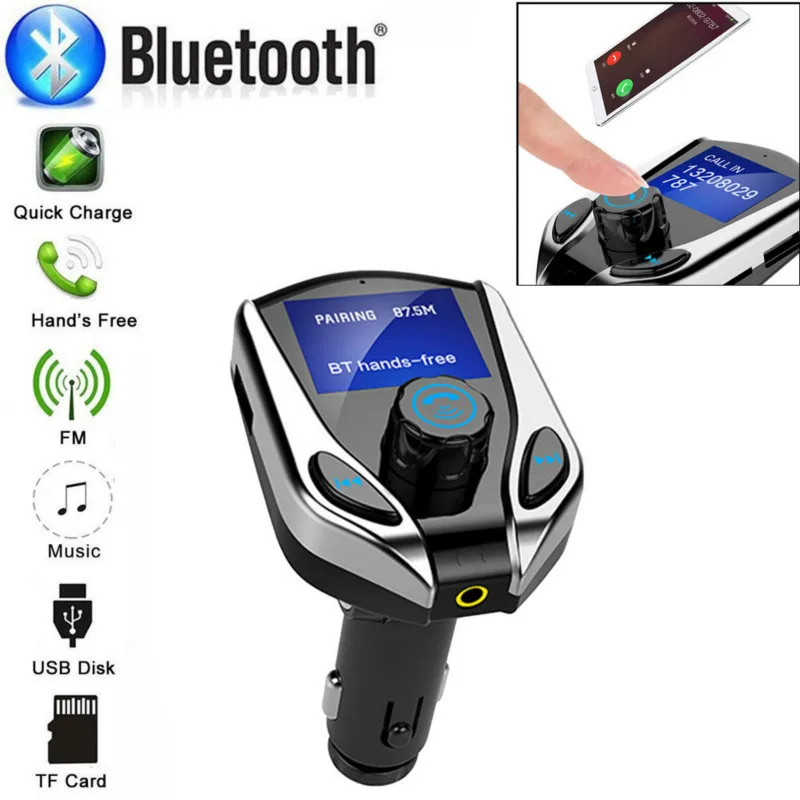 AUX USB anto аудио fm передатчик bluetooth Автомобильный MP3 плеер модулятор manos libres coche радио