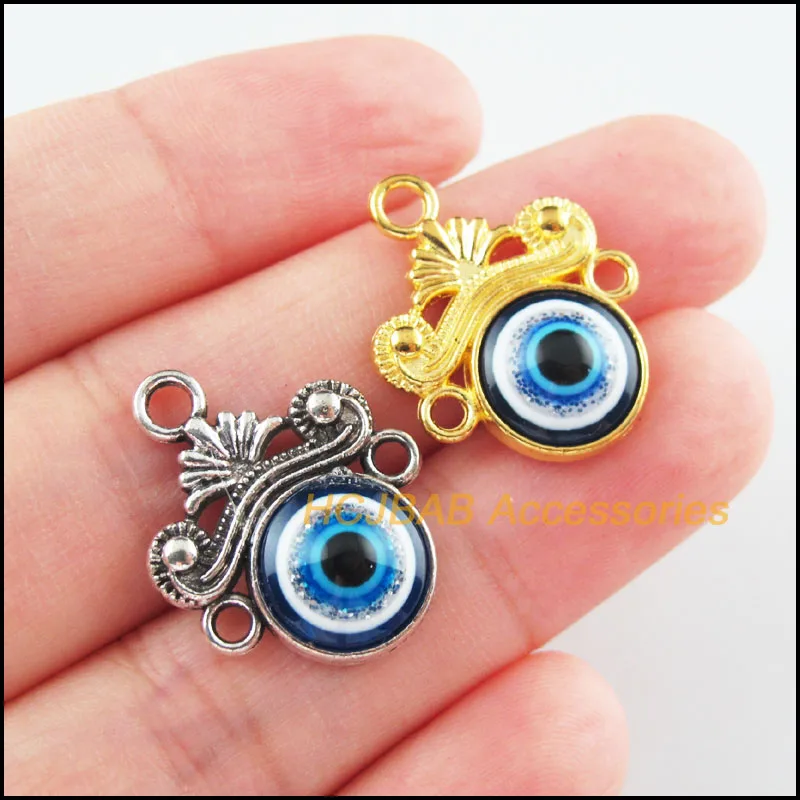 12 шт., золотистые тибетские Серебристые Цветочные глаза, искусственная Смола 18x23 мм