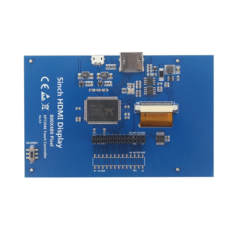 Raspberry Pi 4 дисплей 5 дюймов HDMI-совместимый ЖК-дисплей 800*480 TFT сенсорный экран для
