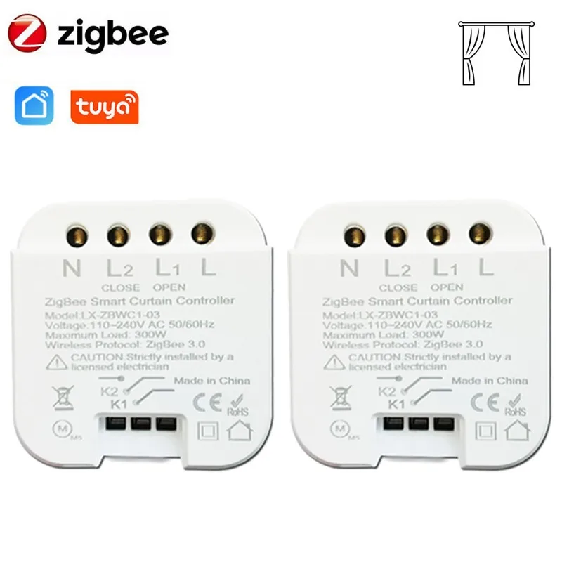 

Модуль занавесок Tuya Zigbee, 110-240 В, модуль автоматизации дома, контроллер для затвора роликовых штор, поддержка Alexa Google Home