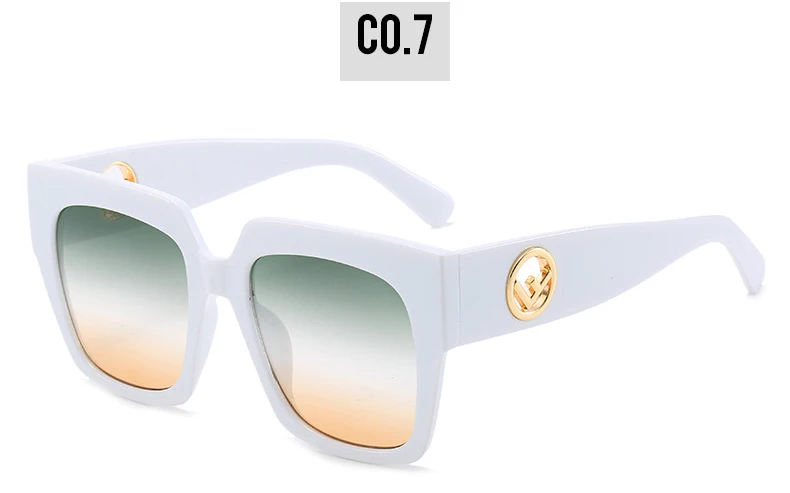 WTYJ017 white MIZHO модные белые большие квадратные солнцезащитные очки для женщин винтажные качественные черные градиентные солнцезащитные очки негабаритные женские брендовые дизайнерские - Цвет линз: WTYJ017 white