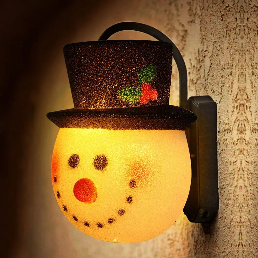 

1PC/2PC Christmas Snowman Porch Light Cover Wall Lamp Lampshade Fits Standard Outdoor Porch Lamp Decor New Year 2021 Decoration
