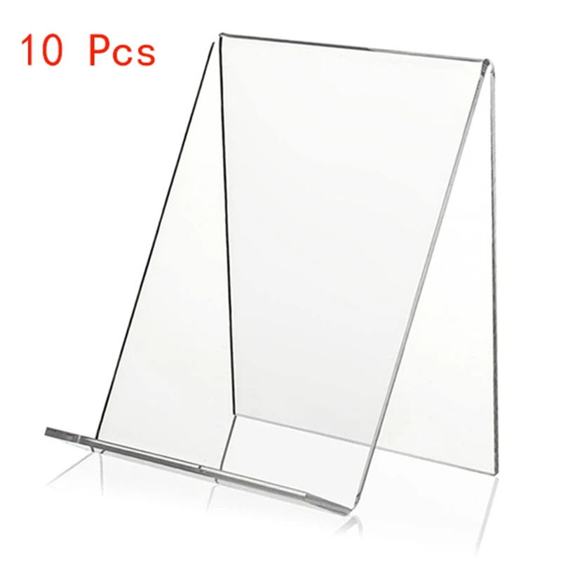 

10 Pcs Acrylic Book Stand,Clear Acrylic Display Stand, Clear Holder for Displaying Pictures,Jewelry,Watch Display Stand