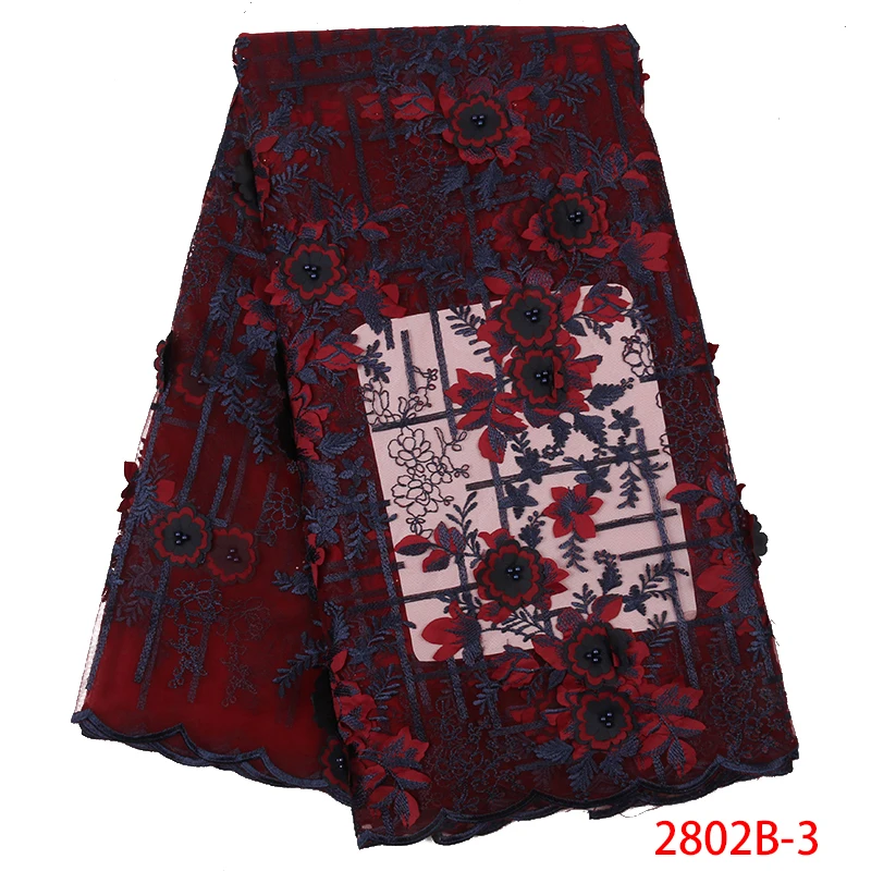 Кружевные 3D тюлевые кружева с цветами новейшие Африканские 2019 Вышитое