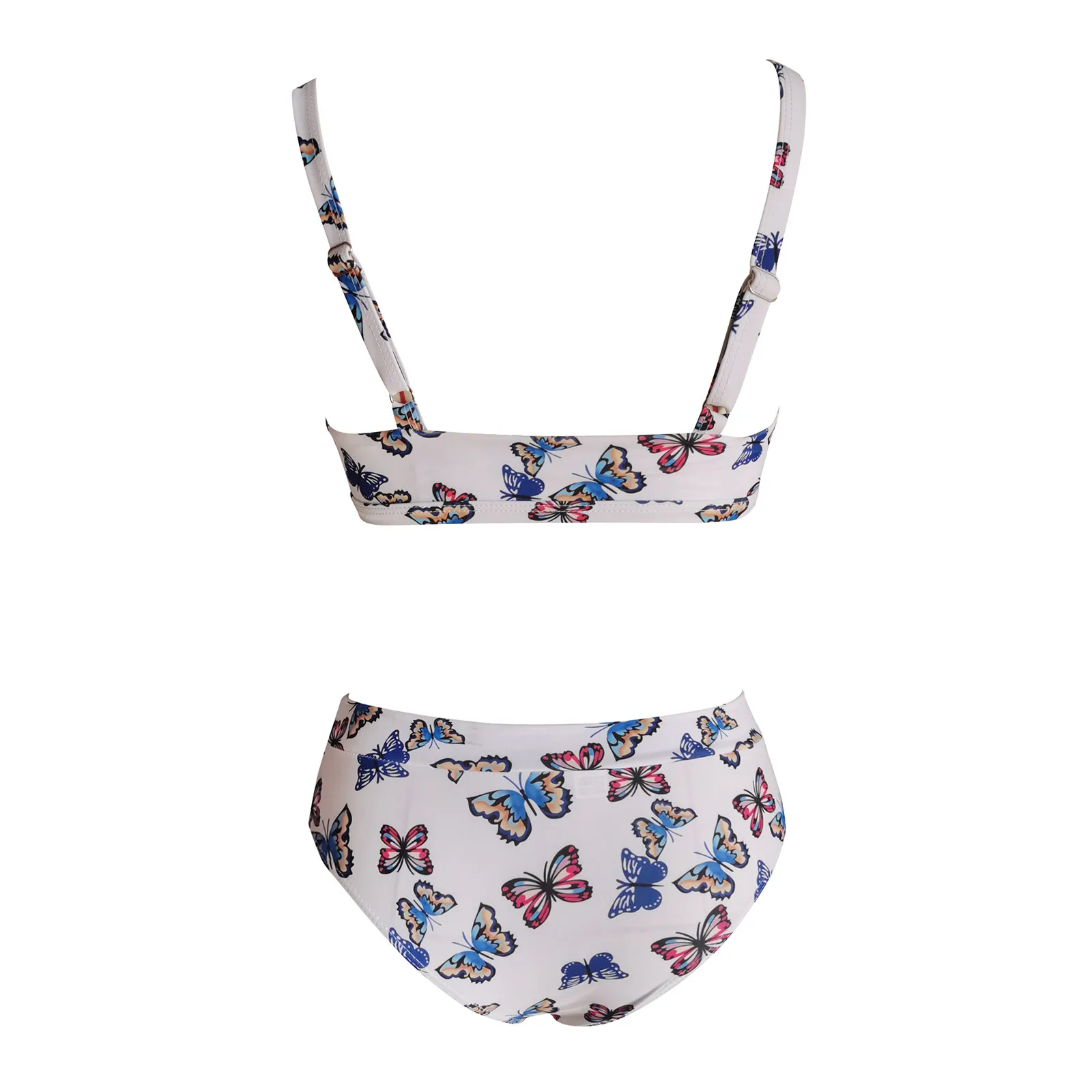 

Bikinis Set For Womens Lady Butterfly Printing Bra Padded Swimsuit Monokini Push Up Bikini Swimwear traje de bao crochet 1208