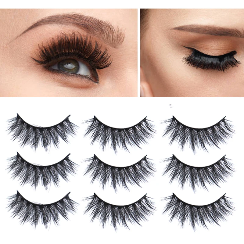 

4 Pairs 5D Mink Eyelashes Natural False eyelashes Lashes Soft Fake Eyelashes Extension Makeup Wholesale