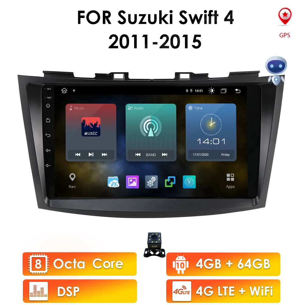 

Автомагнитола 2din, Android, GPS, стерео, аудио для SUZUKI SWIFT 2011-2015, автомагнитола, мультимедийный видеоплеер, навигация, 4G, Wi-Fi, RDS, BT