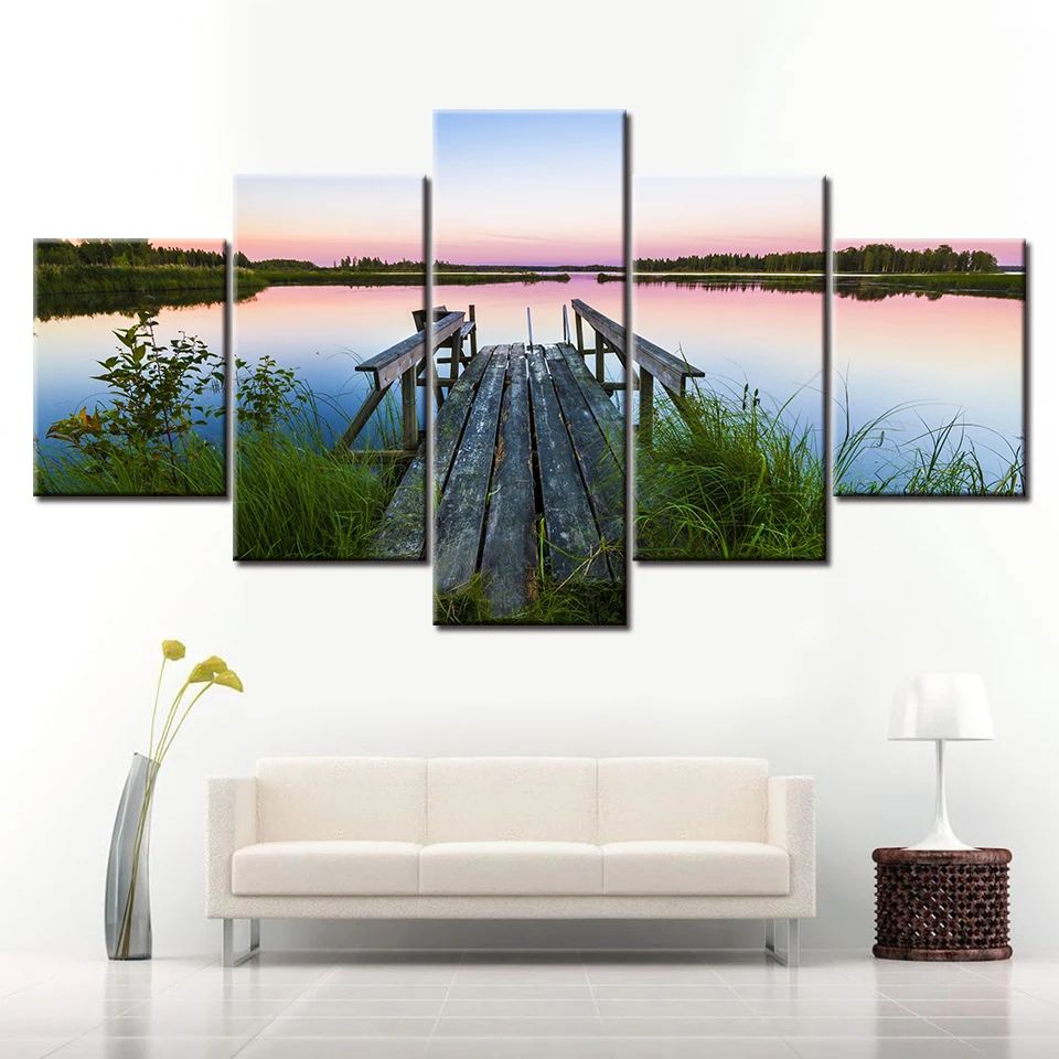 

5 Panel/pieces alone wall posters Print On Canvas Art Painting For home living room decoration