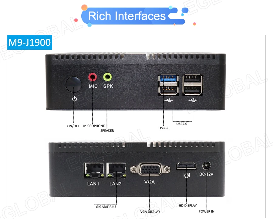 Маленький мини-ПК Intel Celeron J1900 J3160 Dual Lan Dual Com Windows Linux мини-компьютер Pfsense компьютерный сервер брандмауэр Wifi