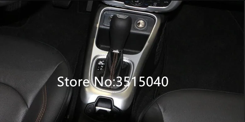 

Perfect ABS Chrome Car Interior Gear Shift Knob Sticker Panel Frame Cover Trims For Jeep Compass 2017 Car Styling Accessories