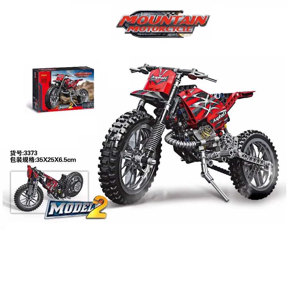 Горный мотоцикл (2 модели) строительные блоки кирпичи Decool 3373 253 шт подарки