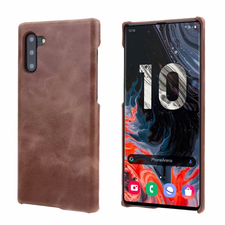 Note10+ ретро матовый чехол из натуральной кожи для телефона samsung Galaxy Note 10 9 S10 S9 Plus Note10 Простой деловой чехол