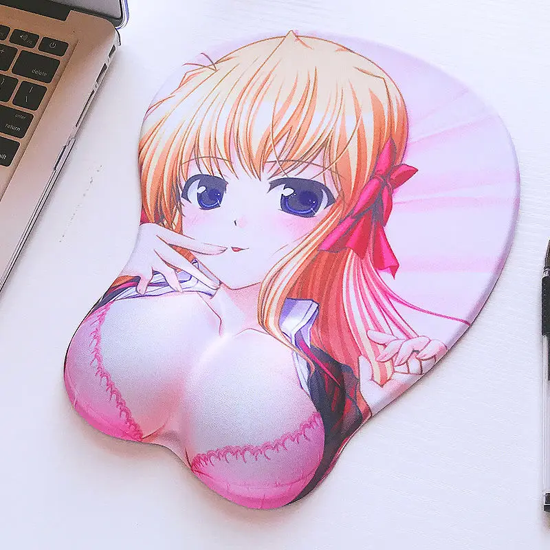 

Mouse pad three-dimensional 3d chest Japanese-style cute cartoon anime silicone protective oversized wrist pad