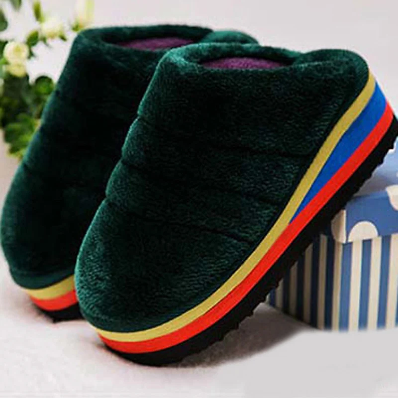 

Home Slippers Women Plush 5cm High Heel Slipppers Australia Female House Indoor Bathroom Fur Slides Zapatillas Mujer