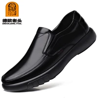 2021 mens genuine leather shoes 38 47 head leather soft anti slip rubber loafers shoes man casual real leather shoes
