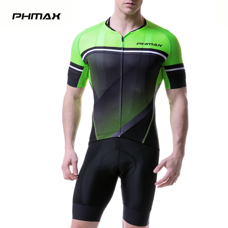 PHMAX лето Pro Велоспорт Джерси Набор шорты рукав Майо Ropa Ciclismo велосипедная